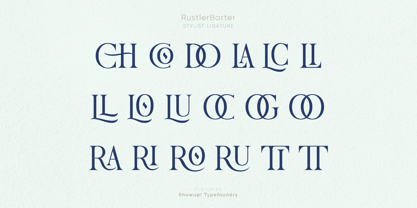 Example font Rustler Barter #13